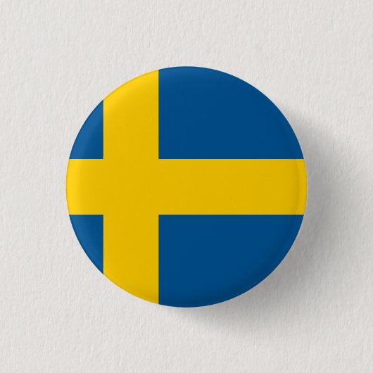 Schweden (schwedische Flagge) Button (Vorderseite)