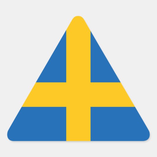 Schweden - Schwedische Flagge Dreieckiger Aufkleber (Vorderseite)