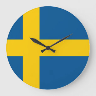 Schweden (schwedische Flagge) Große Wanduhr