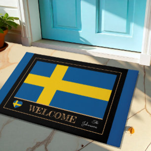 Schweden & Schwedische Flagge Haus Matten/Sport Wi Fußmatte