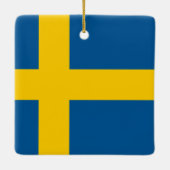 Schweden (schwedische Flagge) Keramikornament (Rückseite)