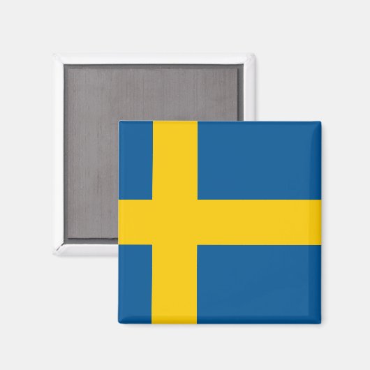 Schweden (schwedische Flagge) Magnet (Vorderseite/Rückseite)