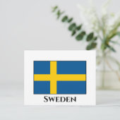 Schweden (schwedische Flagge) Postkarte (Stehend Vorderseite)