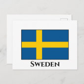 Schweden (schwedische Flagge) Postkarte (Vorne/Hinten)