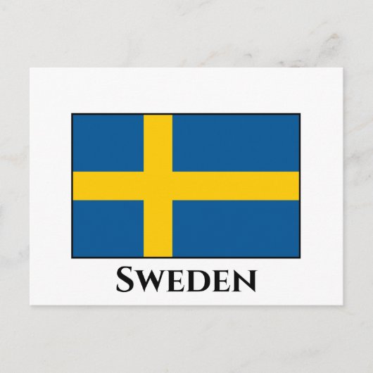 Schweden (schwedische Flagge) Postkarte (Vorderseite)