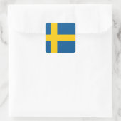Schweden (schwedische Flagge) Quadratischer Aufkleber (Tasche)