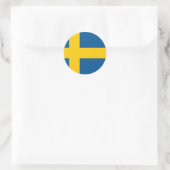 Schweden (schwedische Flagge) Runder Aufkleber (Tasche)