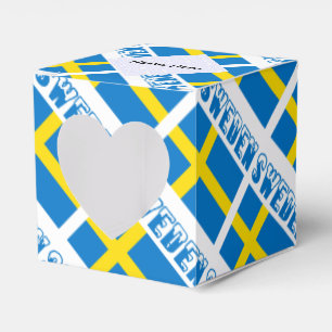 Schweden Schwedische Flagge Schwarze geteerte Pers Geschenkschachtel