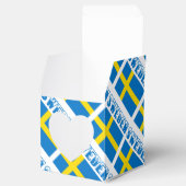 Schweden Schwedische Flagge Schwarze geteerte Pers Geschenkschachtel (Geöffnet)