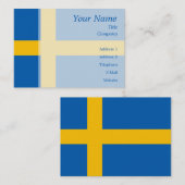 Schweden - schwedische Flagge Visitenkarte (Vorne/Hinten)