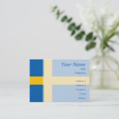 Schweden - schwedische Flagge Visitenkarte (Stehend Vorderseite)