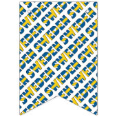 Schweden Schwedische Flaggenfarben Typografie Must Wimpelkette (Dritte Fahne)