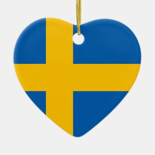 Schweden - schwedische Staatsflagge Keramik Ornament (Vorne)