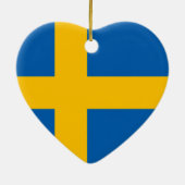 Schweden - schwedische Staatsflagge Keramik Ornament (Hinten)