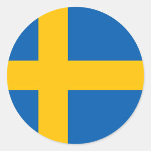 Schweden - schwedische Staatsflagge Runder Aufkleber