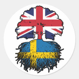 Schweden Schwedisches Vereinigtes Königreich Großb Runder Aufkleber