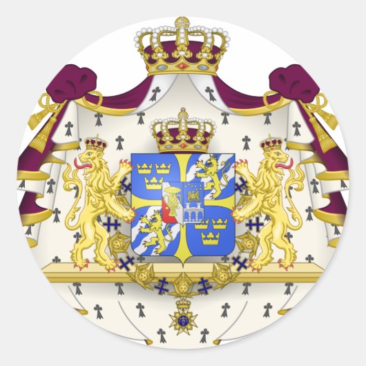 Schweden SE Runder Aufkleber (Vorderseite)