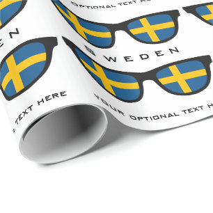 Schweden Shades Custom Text & Color Geschenkpackun Geschenkpapier