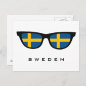 Schweden Shades Custom Text & Color Postcard Postkarte (Vorne/Hinten)