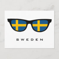 Schweden Shades Custom Text & Color Postcard