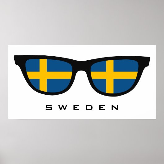 Schweden Shades Custom Text & Color Poster (Vorne)