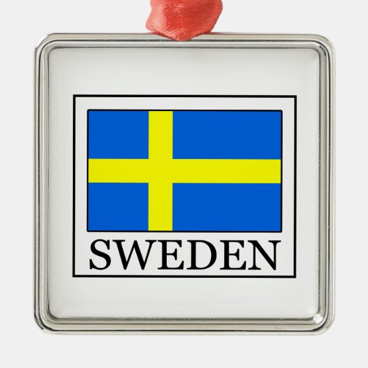 Schweden Silbernes Ornament (Vorne)