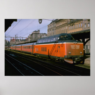 Schweden, SJ Diesel-Push-Pull-Triebzugeinheit Poster