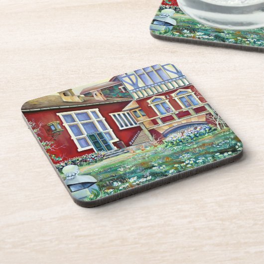 Schweden Skandinavien Traditionelle Landschaft Getränkeuntersetzer (Linke Seite)