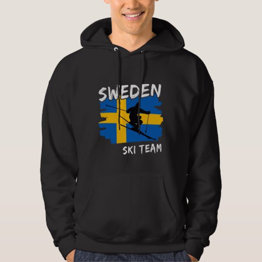 Schweden Ski Hoodie (Vorderseite)