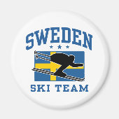 Schweden Ski Team Magnet (Vorne)