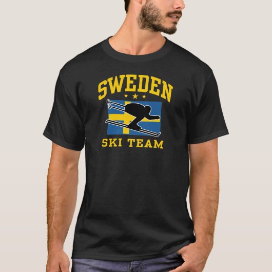 Schweden Ski Team T-Shirt (Vorderseite)