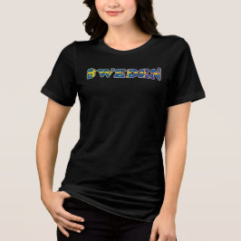 SCHWEDEN Special Customizable Black Tourist Tri-Blend Shirt