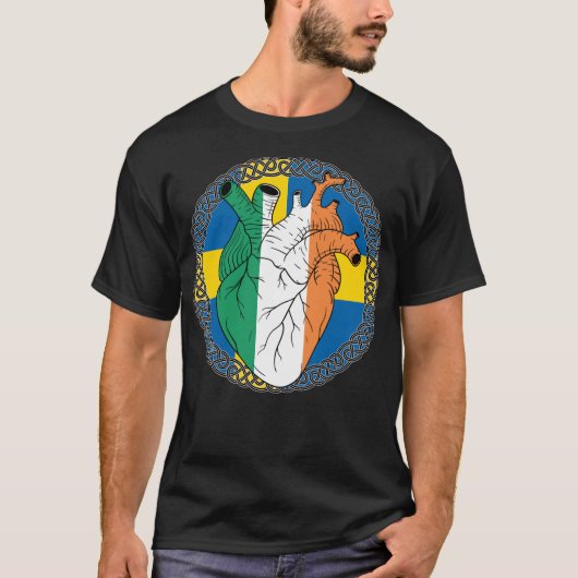 Schweden St. Patricks Day irisch Irland T-Shirt (Vorderseite)