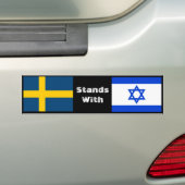 Schweden steht Israel gegenüber Autoaufkleber (Auf Auto)