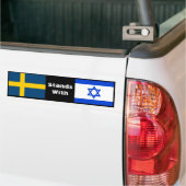 Schweden steht Israel gegenüber Autoaufkleber (Auf Lkw)