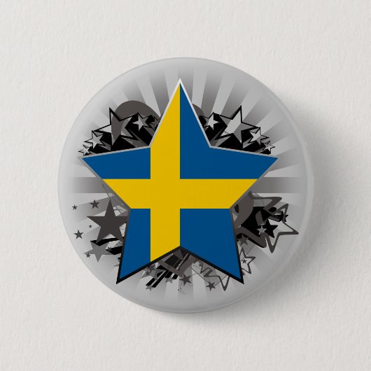Schweden-Stern Button (Vorderseite)