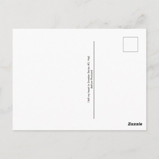 Schweden Stockholm Hej Sverige Postcross Postkarte (Rückseite)