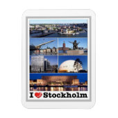 Schweden - Stockholm - I Liebe - Magnet (Vertikal)