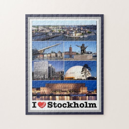 Schweden - Stockholm - I Liebe - Puzzle (Vertikal)