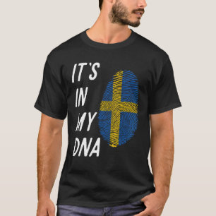Schweden Stolz Schwede Flagge Staatsflagge DNA-Fla T-Shirt