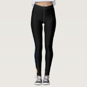 Schweden stripes Flagge Leggings (Vorderseite)