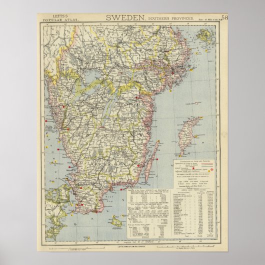 Schweden, Süden Poster (Vorne)