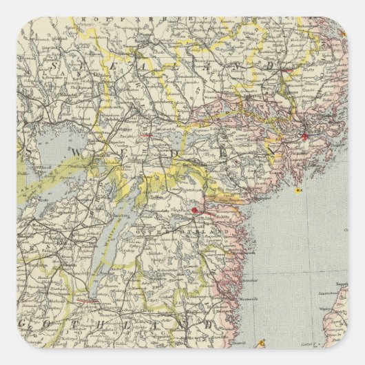 Schweden, Süden Quadratischer Aufkleber (Vorderseite)