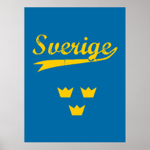 Schweden, Sverige, 3 Kronen, Poster
