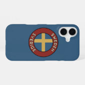 Schweden Sverige iPhone 16 Hülle (Rückseite (Horizontal))