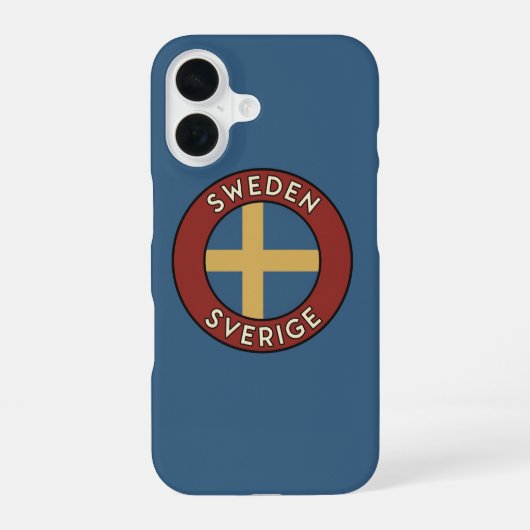 Schweden Sverige iPhone 16 Hülle (Rückseite)