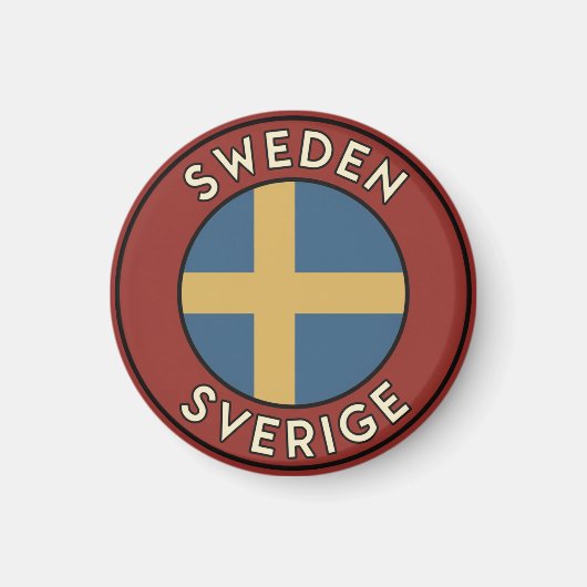 Schweden Sverige Magnet (Vorne)