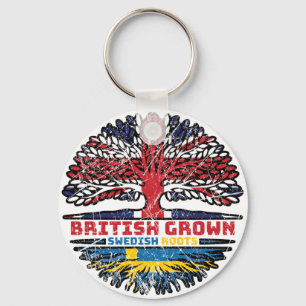 Schweden Swedish UK United Kingdom British Tree Schlüsselanhänger