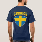 Schweden - T - Shirt des Flaggenschilds (Rückseite)