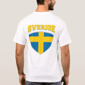 Schweden - T - Shirt des Flaggenschilds (Rückseite)